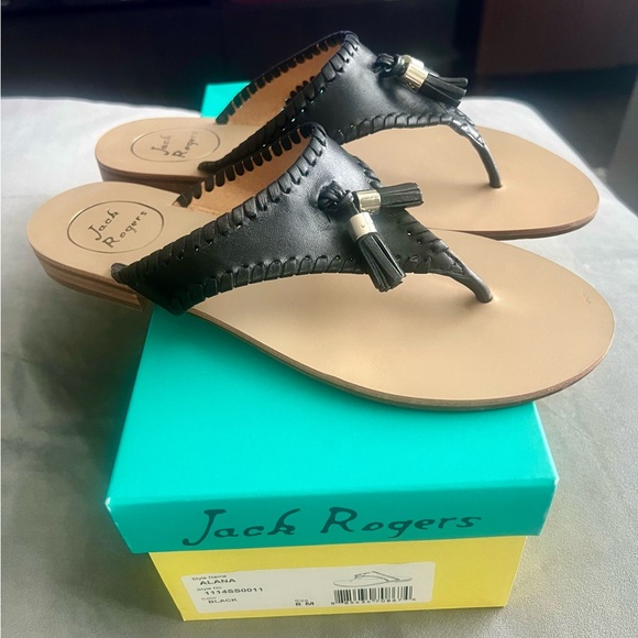 Jack Rogers Alana Black Sandal - Picture 2 of 5
